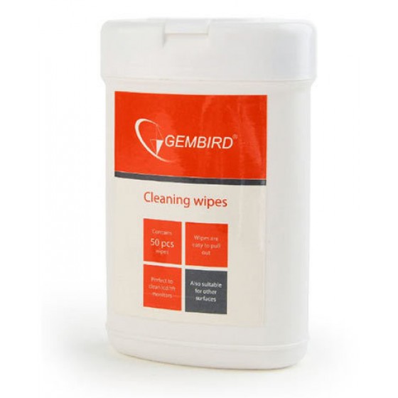 GEMBIRD CLEANING WIPES 50PCS - (CK-WW50-01)