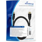 MEDIARANGE ������� HDMI HIGH SPEED WITH ETHERNET CONNECTION 1.0M COTTON BLACK - (MRCS195)