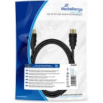 MEDIARANGE ������� HDMI HIGH SPEED WITH ETHERNET CONNECTION 2.0M COTTON BLACK - (MRCS196)