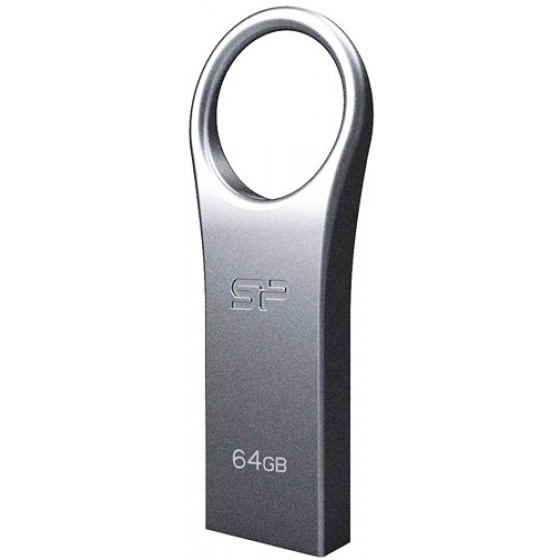 SILICON POWER USB FLASH DRIVE FIRMA F80 64GB USB 2.0 SILVER - (SP064GBUF2F80V1S)