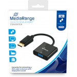 MEDIARANGE ������� SVGA TO DISPLAYPORT CONVERTER VGA SOCKET/DP PLUG 15CM BLACK - (MRCS173)