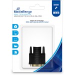 MEDIARANGE HDMI TO DVI ADAPTER HDMI SOCKET/DVI-D PLUG 18+1 PIN BLACK - (MRCS170)