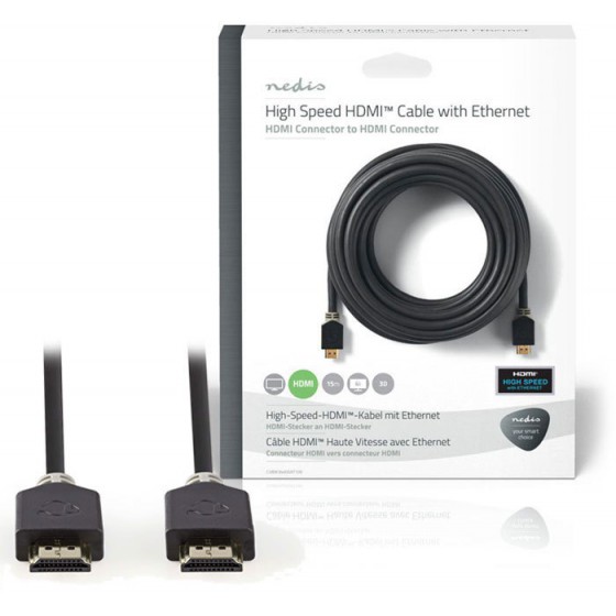 NEDIS HDMI 1.4 CABLE HDMI MALE - HDMI MALE 15M - (CVBW34000AT150)