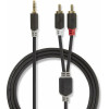 NEDIS STEREO AUDIO CABLE 3.5MM MALE - 2XRCA MALE 10M - (CABW22200AT100)