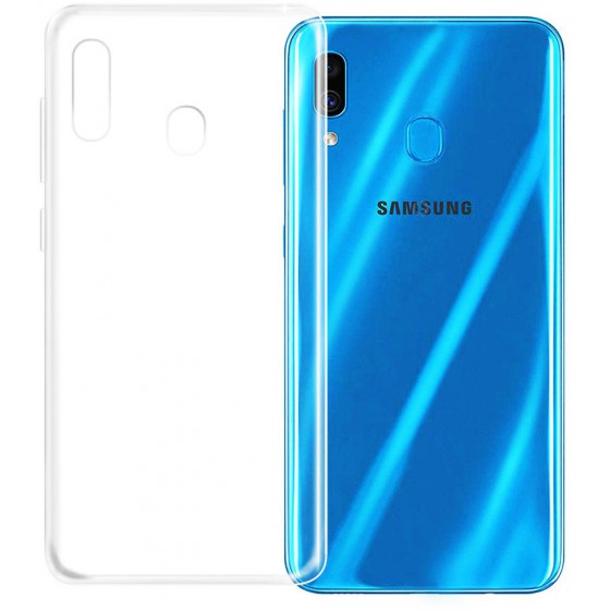 POWERTECH ���� CLEAR 0.5MM TPU ��� SAMSUNG GALAXY A30 ������� - (MOB-1271)