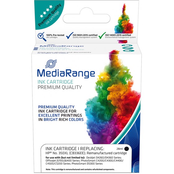MEDIARANGE ������� INKJET ��� ��������� HP BLACK NO.350XL CB336EE - (MRHP350BKXL)