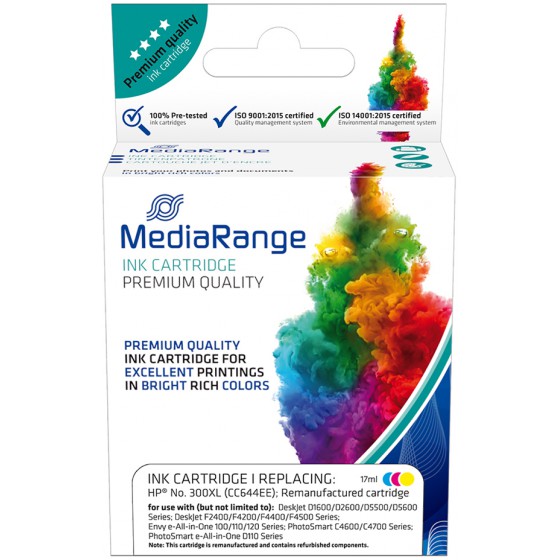MEDIARANGE ������� INKJET ��� ��������� HP COLOR NO.300XL CC644EE - (MRHP300CMYXL)