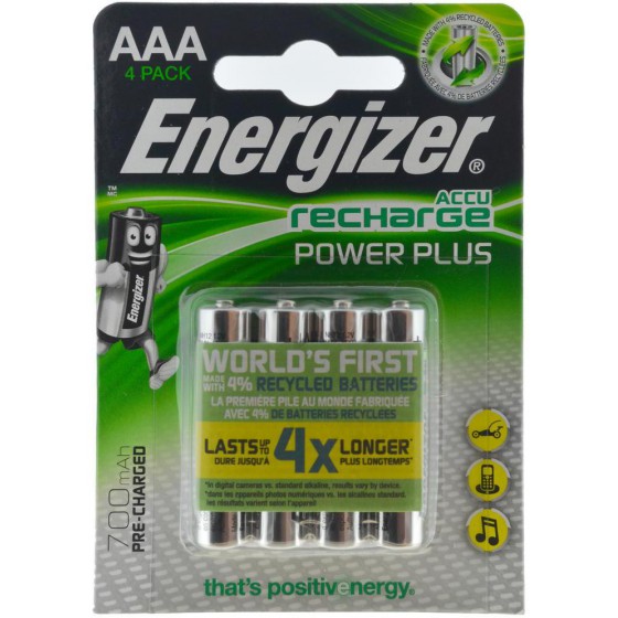 ENERGIZER �������� ���������������� ACCU RECHARGE POWER PLUS 700 MAH SIZE AAA 1.2V 4���