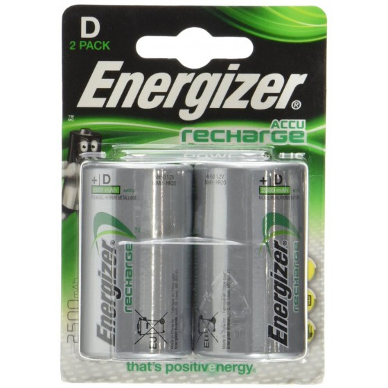 ENERGIZER �������� ���������������� ACCU RECHARGE POWER PLUS HR20 2500MAH SIZE D 1.2V 2���