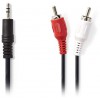 NEDIS CABLE 3.5MM MALE - 2X RCA MALE 2M - (CAGB22200BK20)