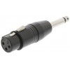 NEDIS XLR ADAPTER MONO XLR 3-PIN FEMALE TO 6.35MM MALE BLACK - (COTP15940BK)