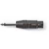 NEDIS XLR ADAPTER MONO XLR 3-PIN FEMALE TO 6.35MM MALE BLACK - (COTP15940BK)