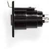 NEDIS XLR CHASSIS MOUNT XLR 3-PIN FEMALE BLACK - (COTP15911BK)