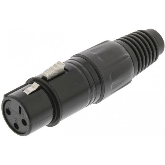 NEDIS XLR CONNECTOR XLR 3-PIN FEMALE BLACK - (COTP15902BK)