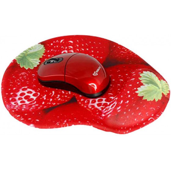 SBOX WIRELESS MOUSE & GEL PAD RED - (WM-206R)