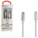 VOLTE-TEL ������� �������� & DATA TYPE C TO LIGHTNING 2.4A 1M WHITE - (8228766)