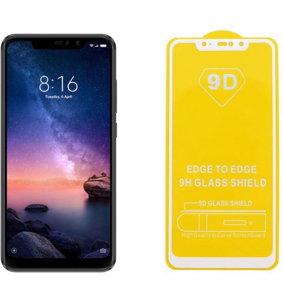 IDOL 1991 TEMPERED GLASS ��� XIAOMI REDMI NOTE 6 PRO 9H 0.25MM 9D FULL GLUE SPECIAL FULL COVER WHITE - (5205308234712)