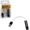 NSP SOUND CARD SC01 USB TO JACK 3.5MM FEMALE FOR MAC/PS4 BLACK