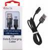 VOLTE-TEL USB �������� & DATA MAGNETIC BRAIDED VCD08 2.4A 1M BLACK - (8228285)