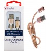 VOLTE-TEL USB �������� & DATA MAGNETIC BRAIDED VCD08 2.4A 1M GOLD - (8228278)
