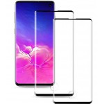 POWERTECH TEMPERED GLASS 3D HALF GLUE ��� SAMSUNG S10 PLUS BLACK - (TGC-0275)