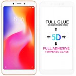 POWERTECH TEMPERED GLASS 5D FULL GLUE ��� XIAOMI REDMI 6/6A WHITE - (TGC-0272)