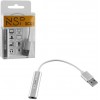 NSP SOUND CARD SC01 USB TO JACK 3.5MM FEMALE FOR PC/MAC/PS4 SILVER
