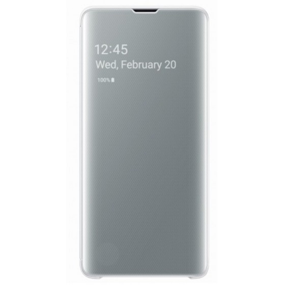SAMSUNG GALAXY S10 PLUS CLEAR VIEW COVER WHITE - (EF-ZG975CWEGWW)