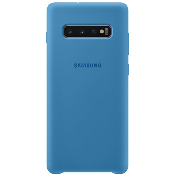 SAMSUNG GALAXY S10 PLUS SILICONE COVER BLUE - (EF-PG975TLEGWW)