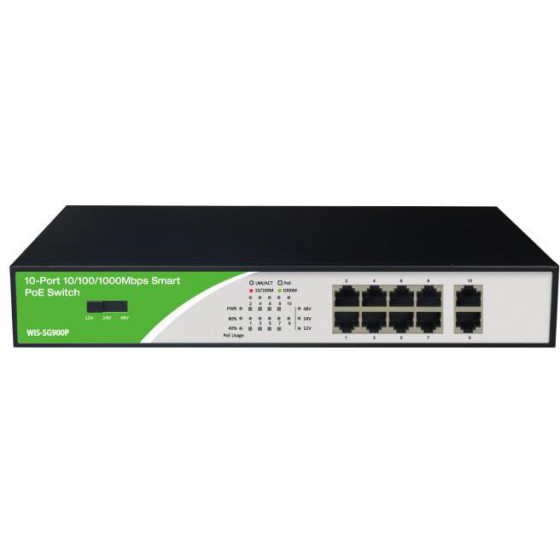 WIS GIGABIT 10PORT SWITCH POE SG900P