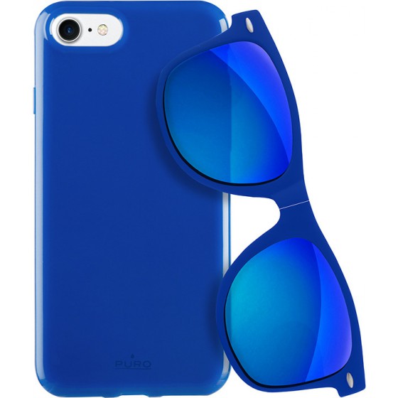 PURO ���� + ������ ����� ��� IPHONE 7/8 - ���� - (IPC747SUNNYKIT1BLUE)