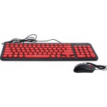 ALCATROZ WIRED MOUSE AND KEYBOARD JELLYBEAN U2000 B.RED - (U2000BR)