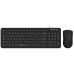 ALCATROZ WIRED MOUSE AND KEYBOARD JELLYBEAN U2000 BLACK - (U2000B)