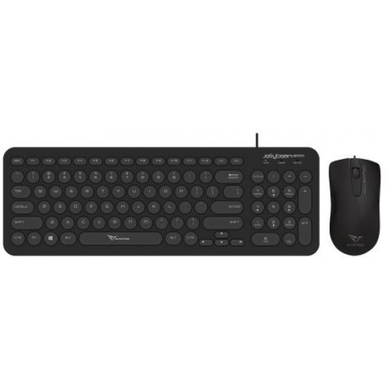 ALCATROZ WIRED MOUSE AND KEYBOARD JELLYBEAN U2000 BLACK - (U2000B)