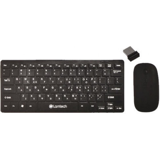 LAMTECH MINI WIRELESS 2.4G KEYBOARD AND MOUSE GR LAYOUT - (LAM020854)