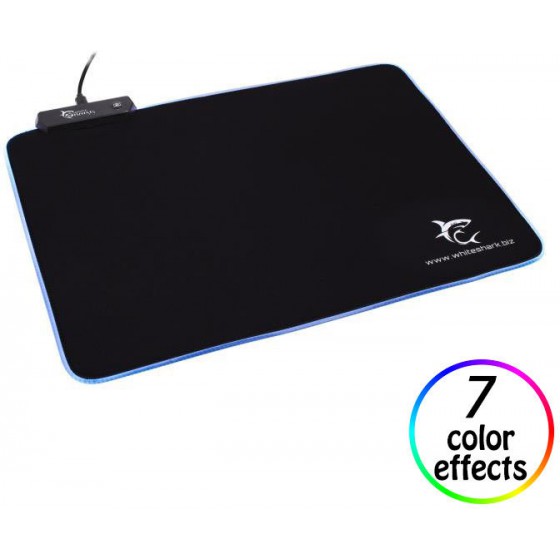 WHITE SHARK MOUSE PAD 35X25CM LED LUMINOS LARGE - (MP-1862)