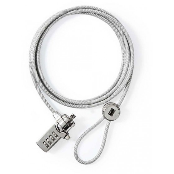 NEDIS NOTEBOOK LOCK DIGIT 1.8 M SILVER - (NBLKD100ME)