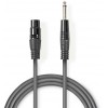NEDIS UNBALANCED XLR AUDIO CABLE XLR 3-PIN FEMALE - 6.35 MM MALE - (COTH15120GY15)
