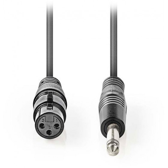 NEDIS UNBALANCED XLR AUDIO CABLE XLR 3-PIN FEMALE - 6.35 MM MALE - (COTH15120GY15)
