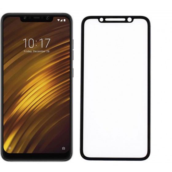 POWERTECH TEMPERED GLASS 5D FULL GLUE ��� POCOPHONE F1 QUALCOMM ����� - (TGC-0307)
