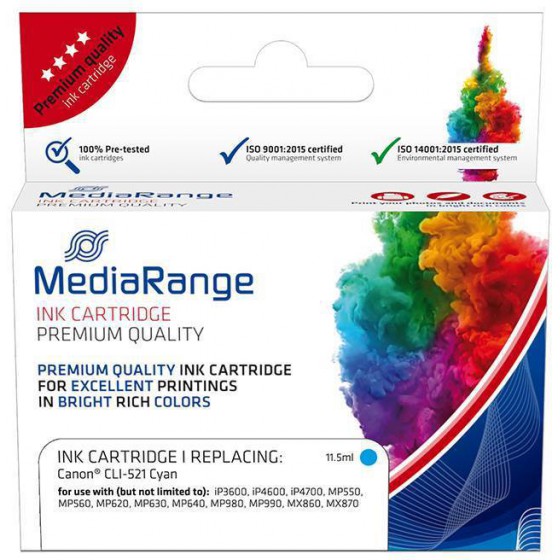 MEDIARANGE INKJET ������� ��� ��������� CANON CYAN CLI-521C - (MRCC521C)