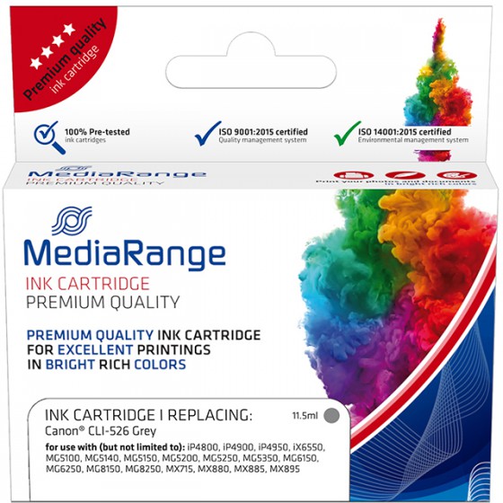 MEDIARANGE INKJET ������� ��� ��������� CANON GREY CLI-526G - (MRCC526GY)