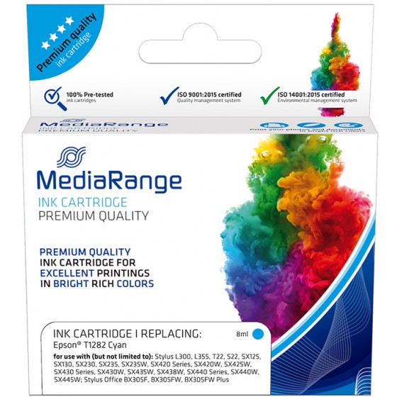 MEDIARANGE ������� INKJET ��� ��������� EPSON CYAN T1282 - (MRET128C)