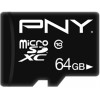 PNY MICROSDXC 64GB CLASS 10 U1 WITH ADAPTER - (P-SDU64G10PPL-GE )