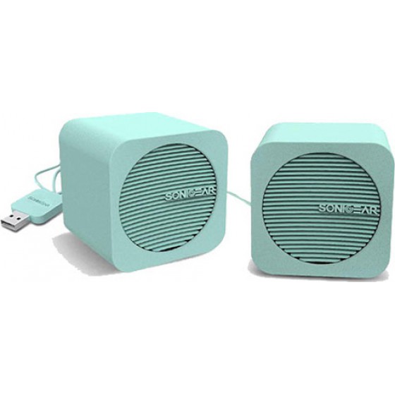 SONIC GEAR BLUETOOTH 5.2 SPEAKERS 2.0 BLUE CUBE MINT - (BCM)
