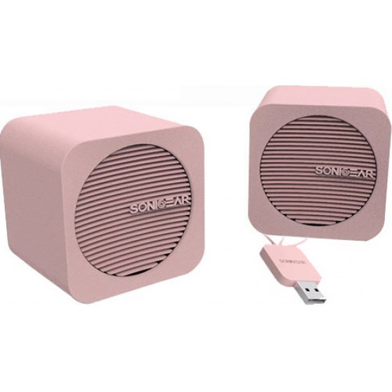 SONIC GEAR BLUETOOTH 5.2 SPEAKERS 2.0 BLUE CUBE PEACH - (BCP)