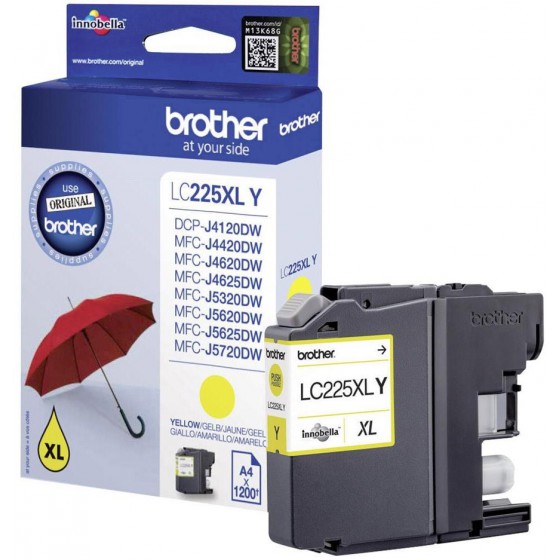 BROTHER ������ INKJET LC-225XL YELLOW - (LC-225XLY)