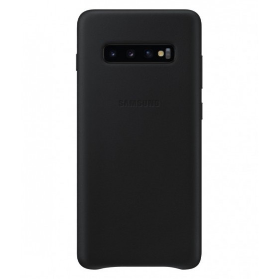 SAMSUNG ���� FACEPLATE LEATHER COVER EF-VG975LBEGWW ��� SM-G975F GALAXY S10 PLUS �����