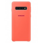 SAMSUNG ���� FACEPLATE SILICONE COVER EF-PG973THEGWW ��� SM-G973 GALAXY S10 BERRY PINK