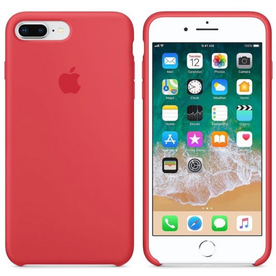 APPLE ���� ��� IPHONE 8/7 PLUS SILICONE COVER RED RASPBERRY - (MRFW2ZM/A)
